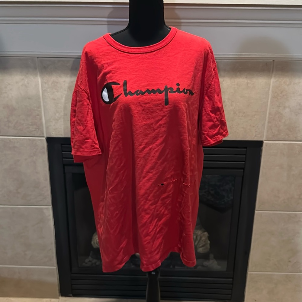 Red Champion Men’s Short Sleeve T-Shirt